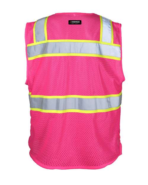 EV Series® Enhanced Visibility 3 Pocket Mesh Vest | USA Decoration