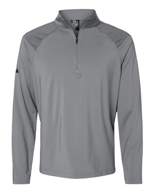 Shoulder Stripe Quarter-Zip Pullover | USA Decoration