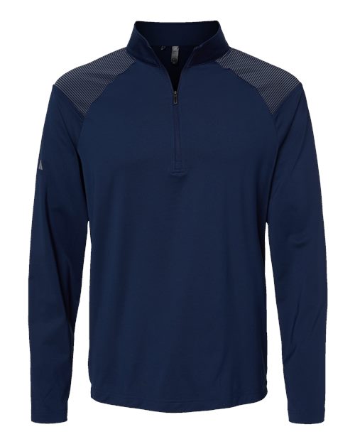 Shoulder Stripe Quarter-Zip Pullover | USA Decoration