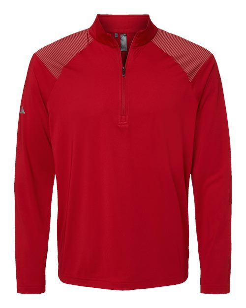 Shoulder Stripe Quarter-Zip Pullover | USA Decoration