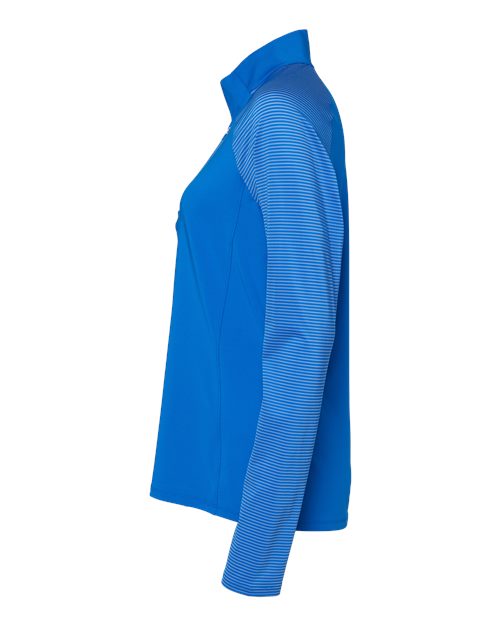 Women's Stripe Block Quarter-Zip Pullover | USA Decoration