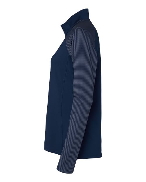 Women's Stripe Block Quarter-Zip Pullover | USA Decoration