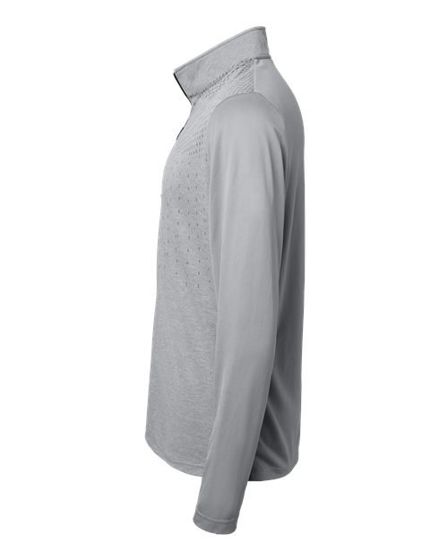 Heather Block Print Quarter-Zip Pullover | USA Decoration
