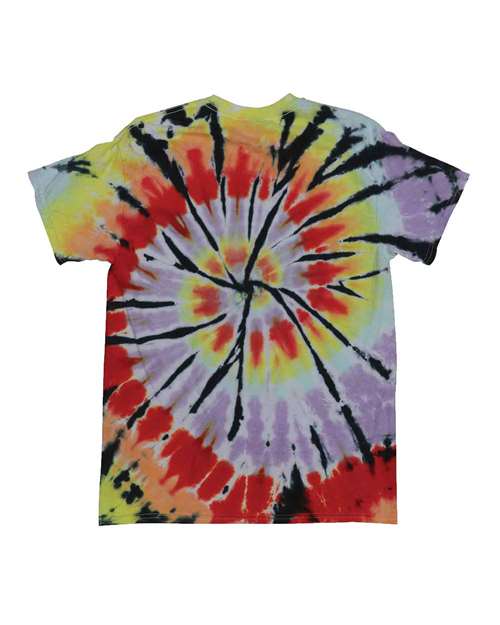 Rainbow Cut-Spiral Tie-Dyed T-Shirt | USA Decoration