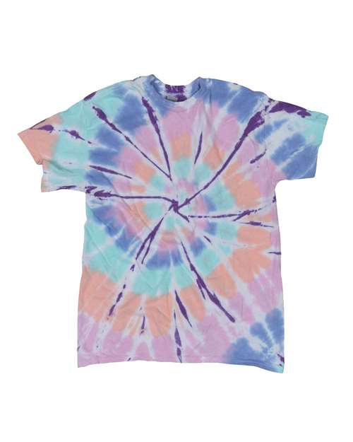 Rainbow Cut-Spiral Tie-Dyed T-Shirt | USA Decoration