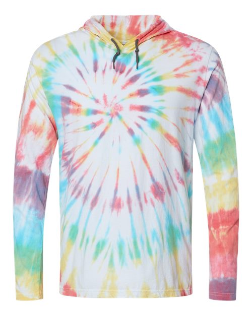 Tie-Dyed Long Sleeve Hooded T-Shirt | USA Decoration