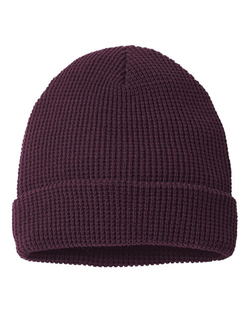 Waffle Cuffed Beanie | USA Decoration