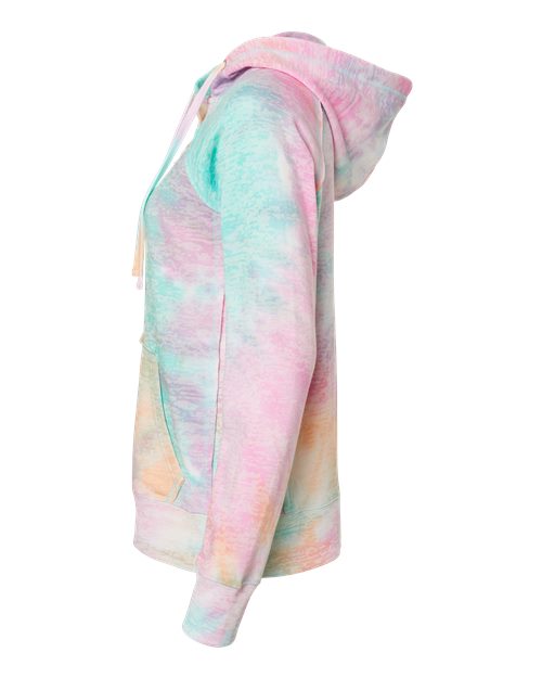Women’s Courtney Burnout V-Notch Hooded Sweatshirt | USA Decoration
