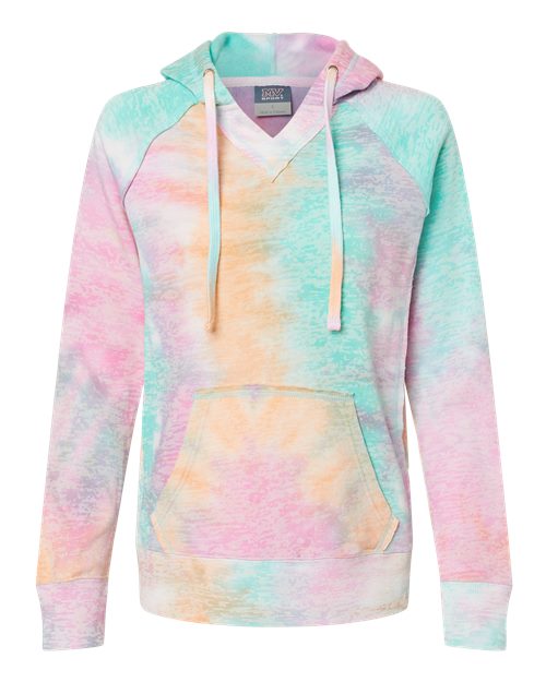 Women’s Courtney Burnout V-Notch Hooded Sweatshirt | USA Decoration