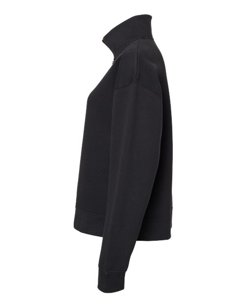 Women's Sueded Fleece Quarter-Zip Sweatshirt | USA Decoration