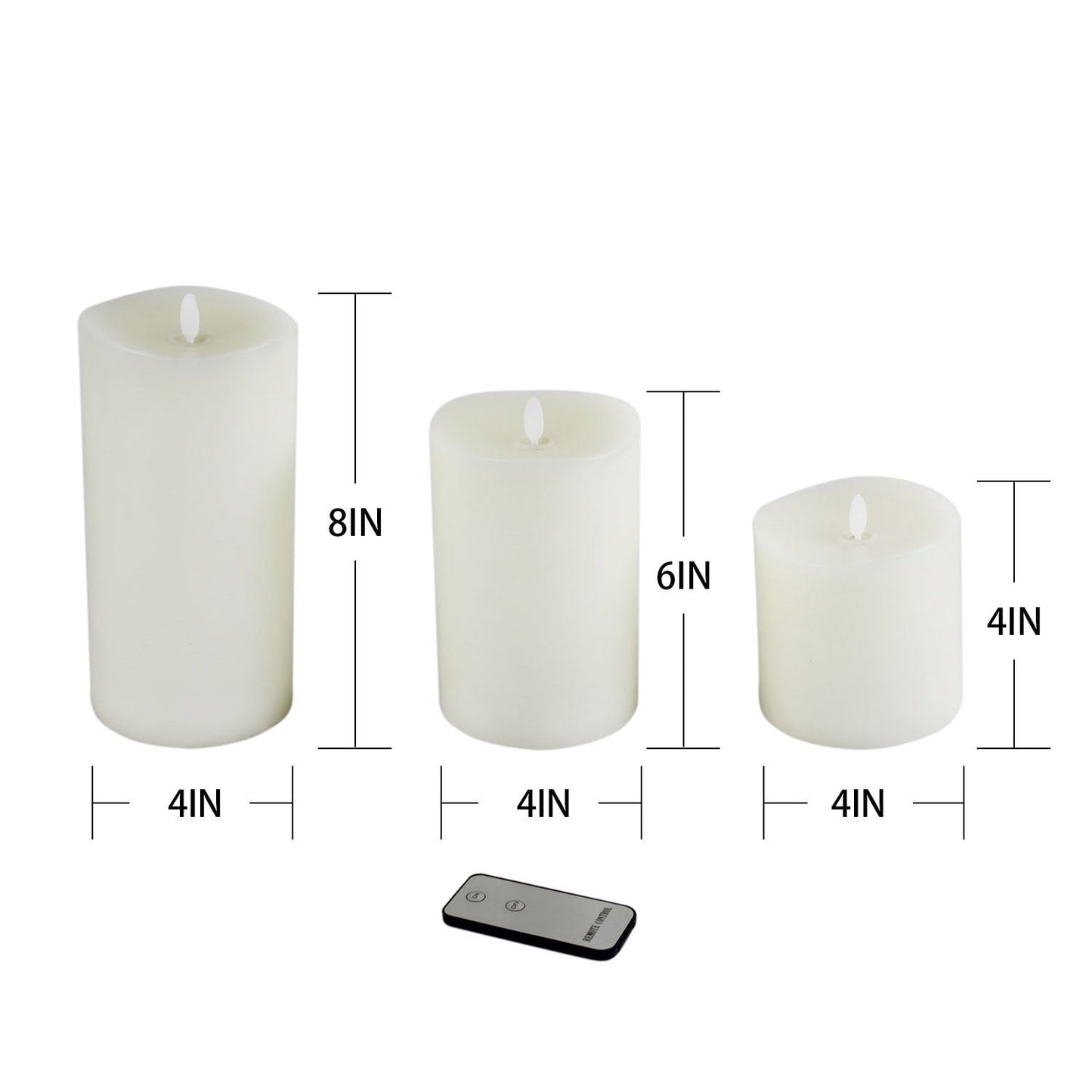 Member's Mark Flameless Moving LED Wax Candles, Set of 3 | USA Decoration®