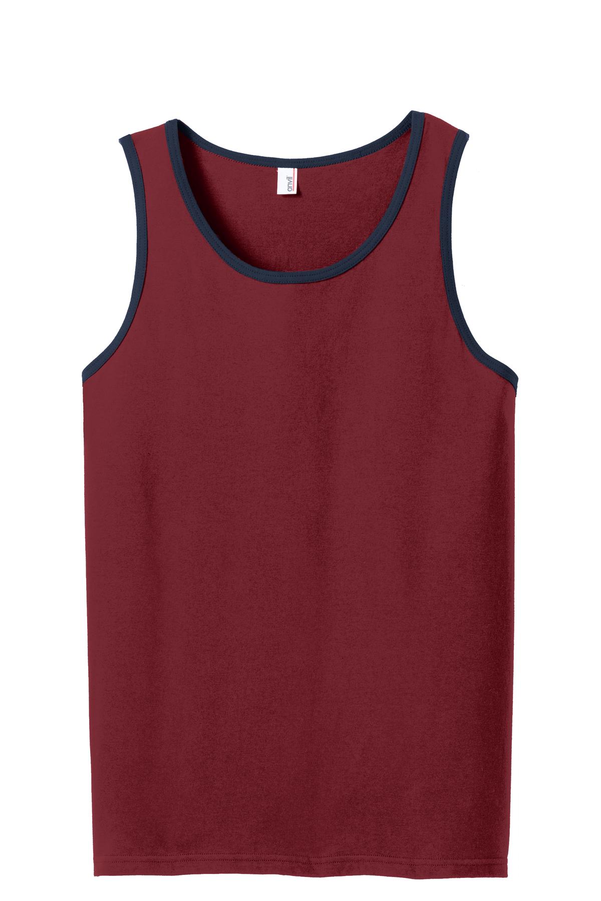 DISCONTINUED Anvil® 100% Combed Ring Spun Cotton Tank Top. 986