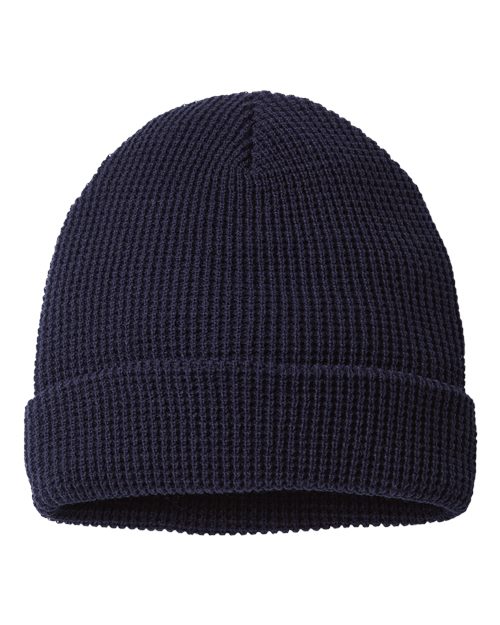 Waffle Cuffed Beanie | USA Decoration
