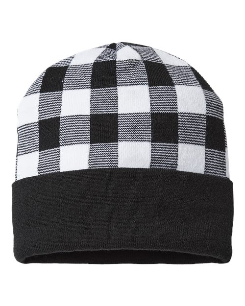 USA-Made Plaid Beanie | USA Decoration