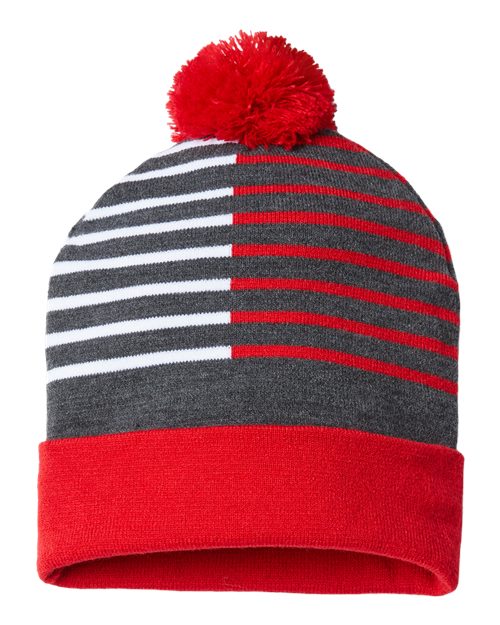 USA-Made Half Color Beanie | USA Decoration