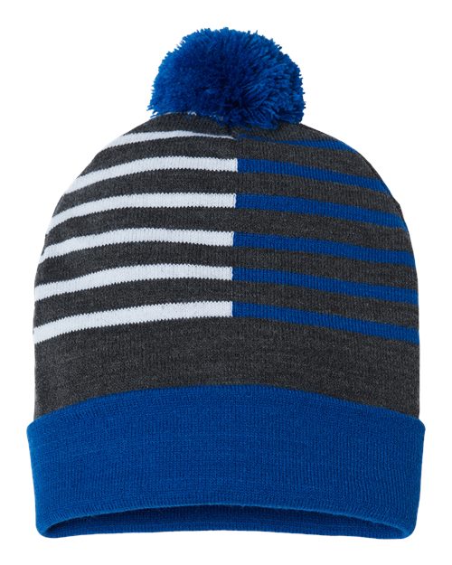 USA-Made Half Color Beanie | USA Decoration