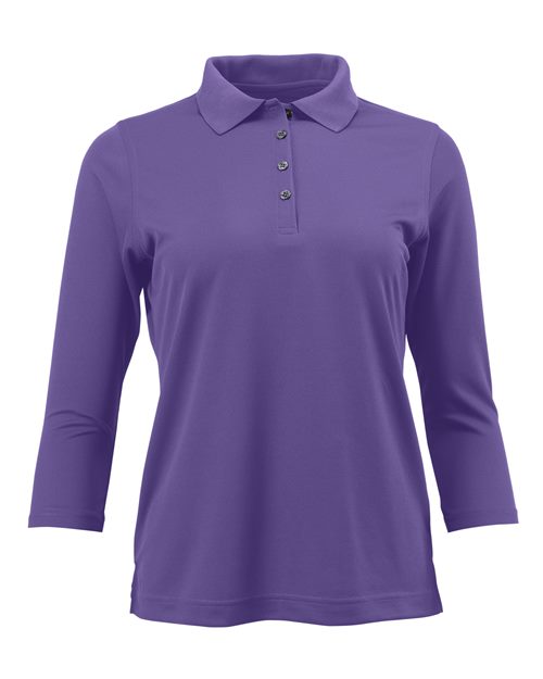 Women's Lady Palm Three-Quarter Sleeve Polo | USA Decoration