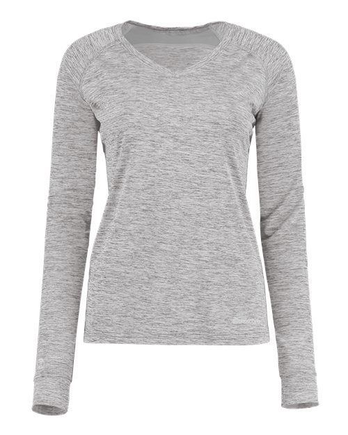 Women's Electrify CoolCore® Long Sleeve V-Neck T-Shirt | USA Decoration