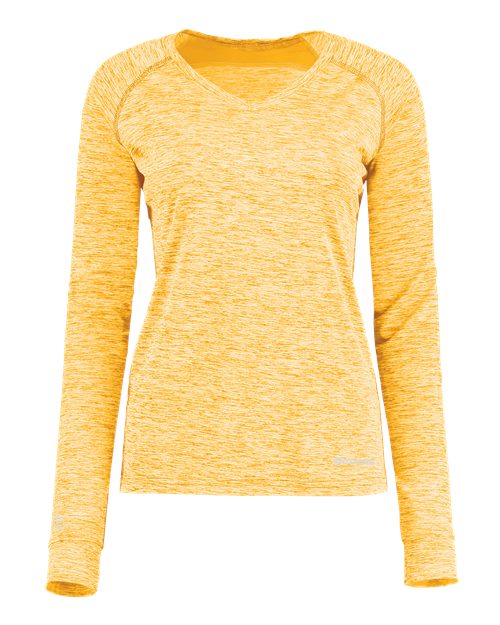 Women's Electrify CoolCore® Long Sleeve V-Neck T-Shirt | USA Decoration