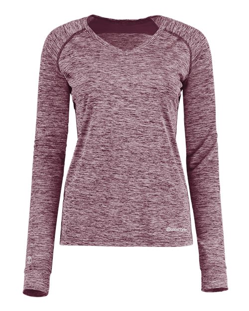 Women's Electrify CoolCore® Long Sleeve V-Neck T-Shirt | USA Decoration