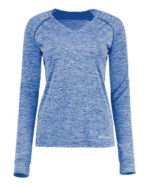 Women's Electrify CoolCore® Long Sleeve V-Neck T-Shirt | USA Decoration