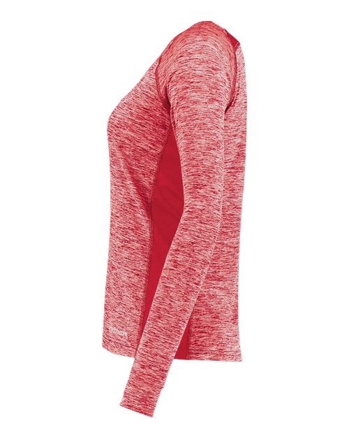 Women's Electrify CoolCore® Long Sleeve V-Neck T-Shirt | USA Decoration