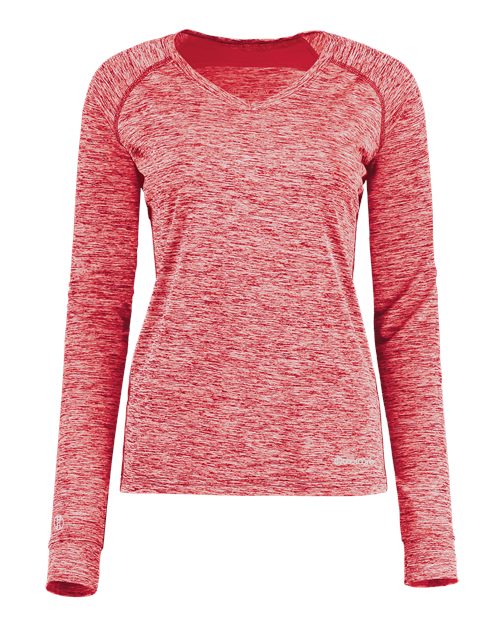 Women's Electrify CoolCore® Long Sleeve V-Neck T-Shirt | USA Decoration