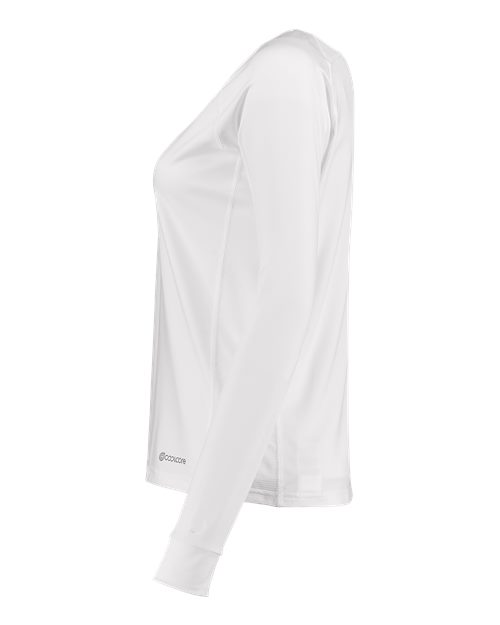 Women's Electrify CoolCore® Long Sleeve V-Neck T-Shirt | USA Decoration