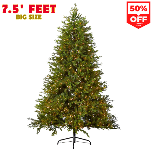 7.5' Southern Fir Tree with 1400 3mm Lights Ultra-Bright Pre-Lit Christmas Tree