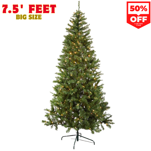7.5' Aspen Pine Artificial Christmas Tree with 400 Color-Changing LED Lights Lush & Vibrant Holiday Tree