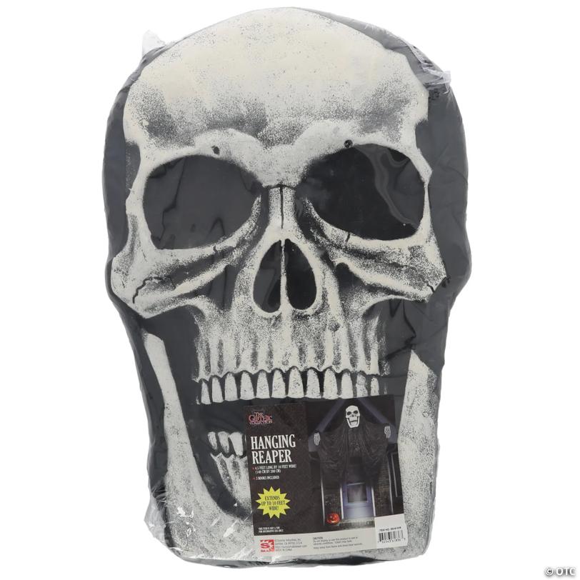 9 Ft. 9" Hanging Skeleton Reaper Curtain Halloween Decoration