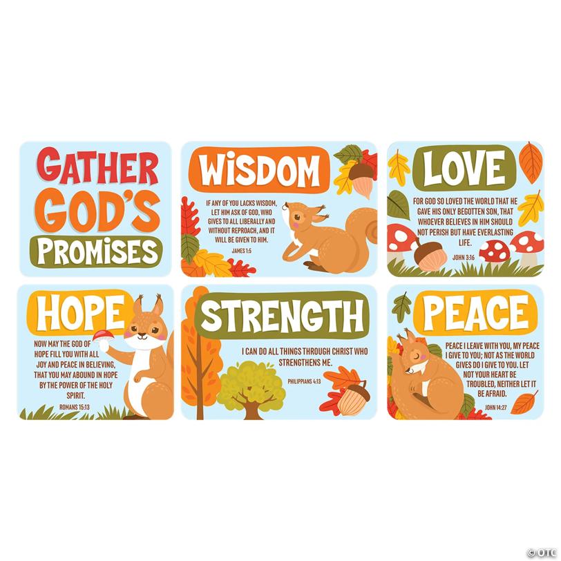9" Religious Fall Gather God’s Promises Wall Cutouts Set - 6 Pc.