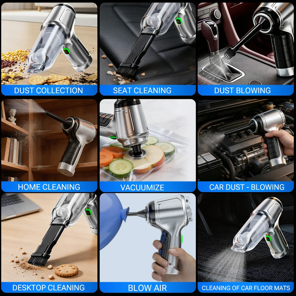 SZUK Wireless Car Vacuum Cleaner 15000PA Strong Suction Cordless Cleaning Machine Powerful Portable Handheld Mini Vacuum Cleaner