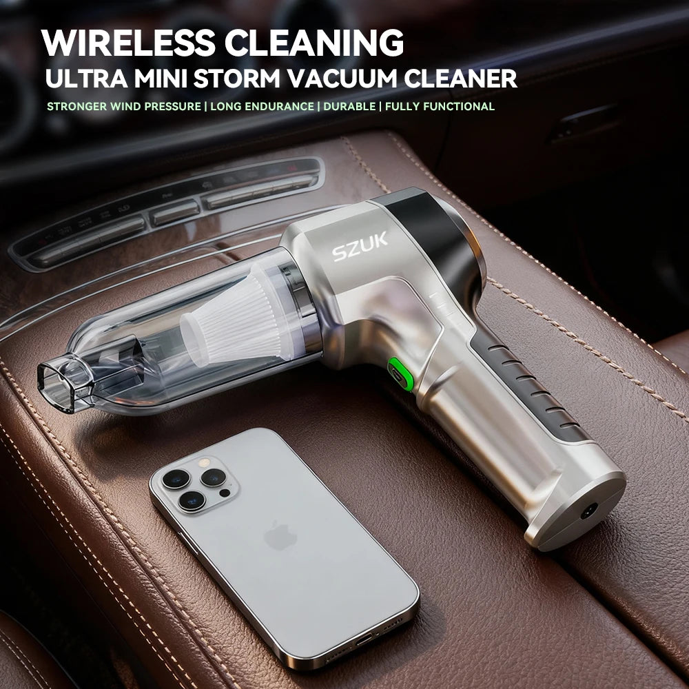 SZUK 2026New Car Vacuum Cleaner 18000PA Handheld Blower Mini Cordless Powerful Cleaning Machine Portable Wireless Vacuum Cleaner
