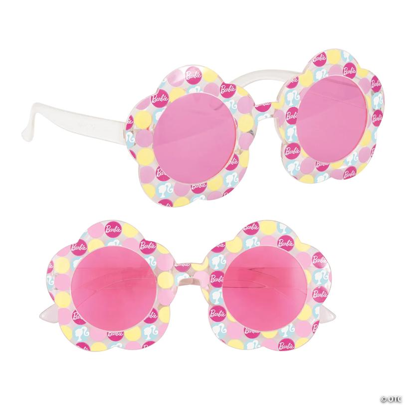 Adults Barbie™ Flower-Shaped Pink Glasses - 4 Pc.