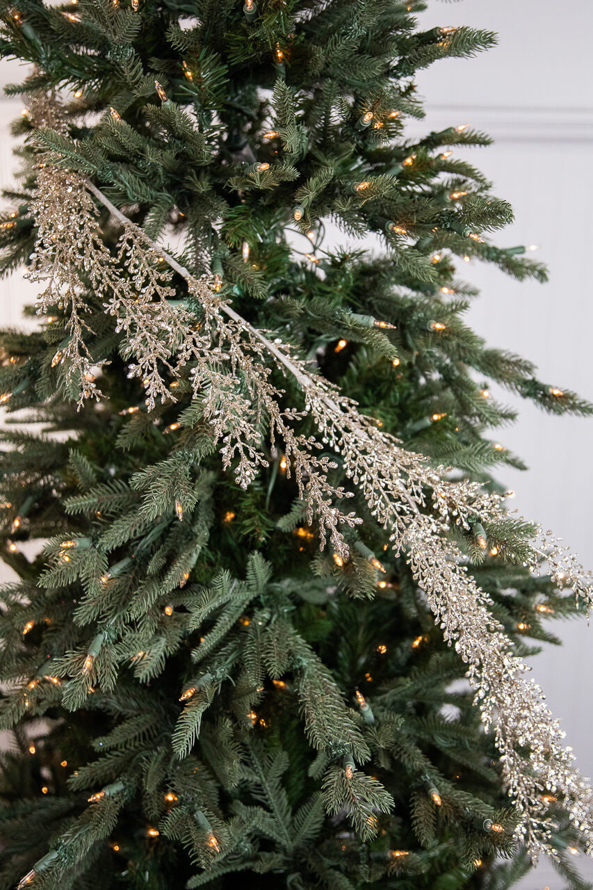48" Glitter Sequin Artemisia Garland Sparkling Holiday Décor for Mantels, Tables & Events