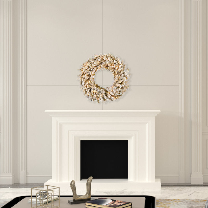 Artificial Frosted Silver Wreath Wreath