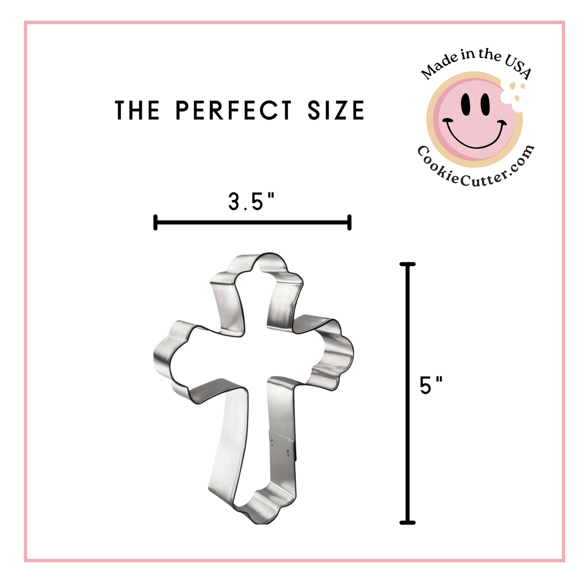 Fancy Cross Cookie Cutter 5 in B1296