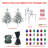 Battery-Powered Lighted Christmas Tree Urn Fillers with 50 Warm White LEDs, 8 Lighting Modes, Timer, Red Berries and Ornaments