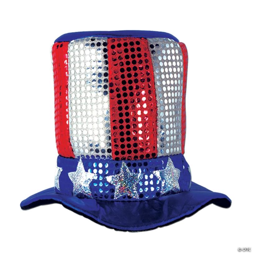 Beistle - Glitz 'N Gleam Uncle Sam Top Hat - 12 Pack