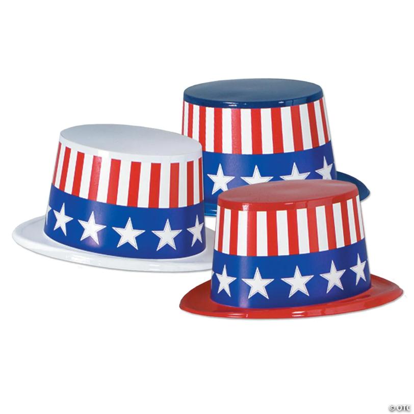 Beistle - Plastic Toppers w/Patriotic Band - 25 Pack
