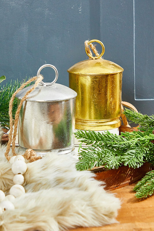 7-Inch Large Metal Bell for Rustic and Festive Holiday Decor