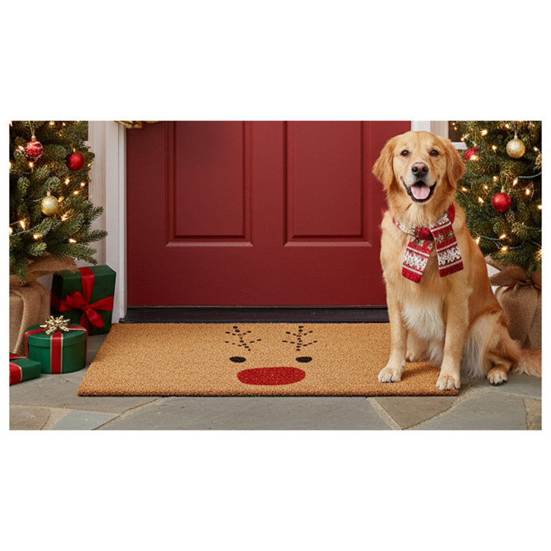 Bertrand Reindeer Non-Slip Coir Doormat