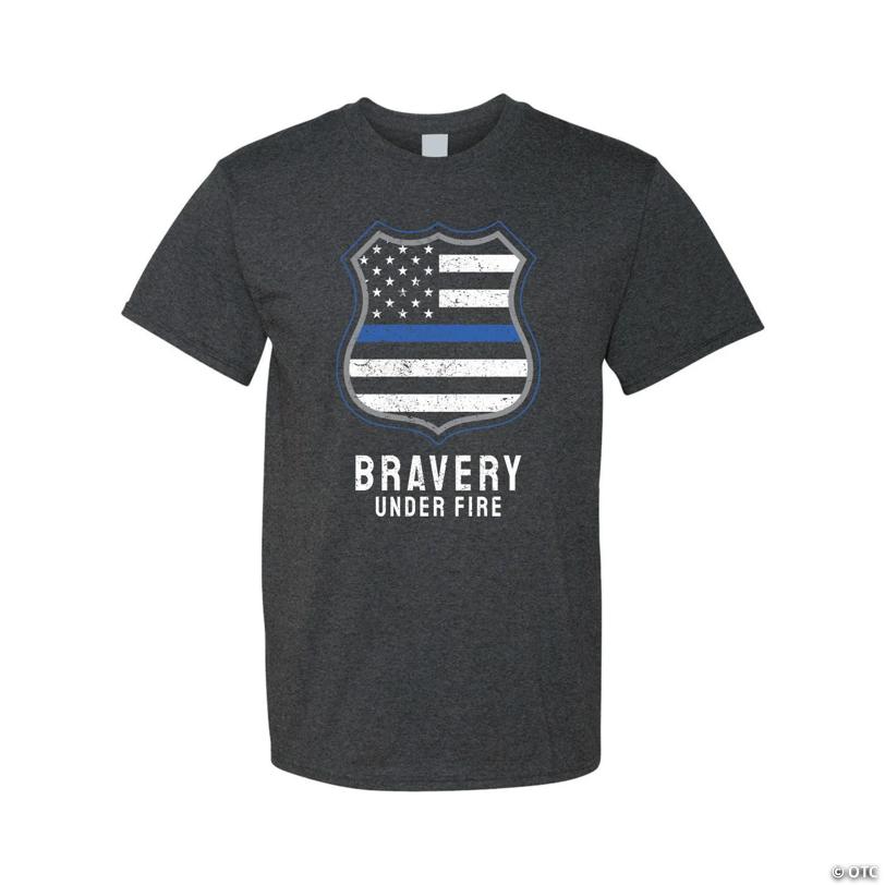 Bravery Under Fire Police Adult’s T-Shirt