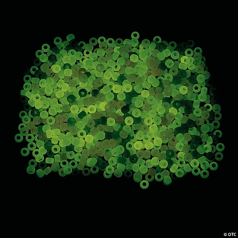 Bulk 1800 Pc. 6mm Glow-in-the-Dark Pony Beads