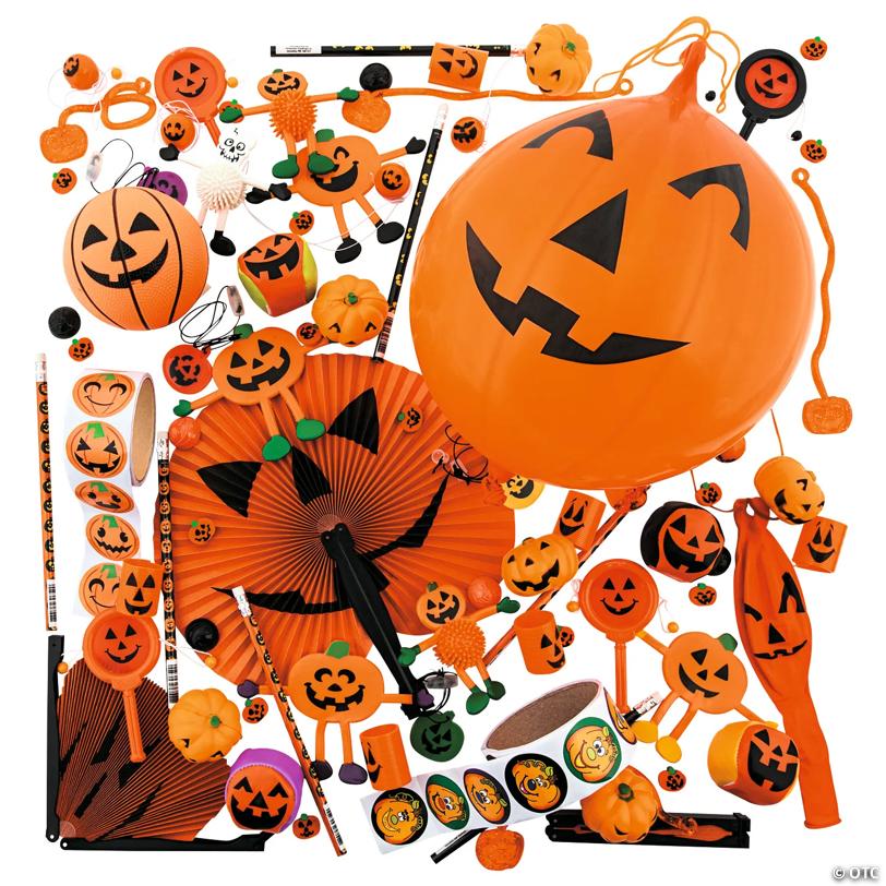 Bulk 250 Pc. Jack-O’-Lantern Halloween Toy & Handout Assortment