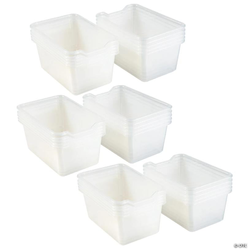 Bulk 30 Pc. Clear Scoop-Front Storage Bins