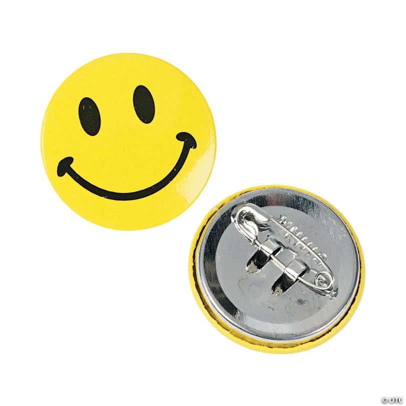 Bulk 48 Pc. Mini Smile Face Buttons
