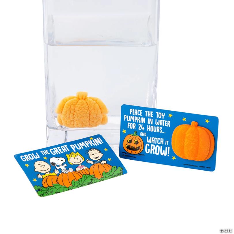 Bulk 48 Pc. Peanuts Halloween Grow the Great Pumpkin Foam Water Growing Toys