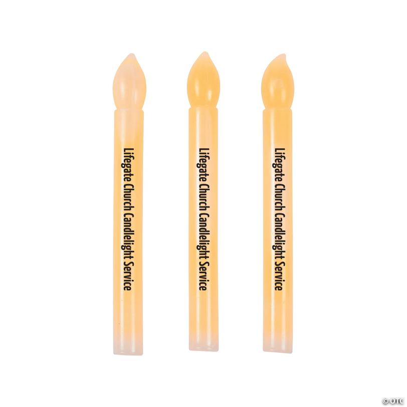 Bulk 48 Pc. Personalized Candle Glow Sticks